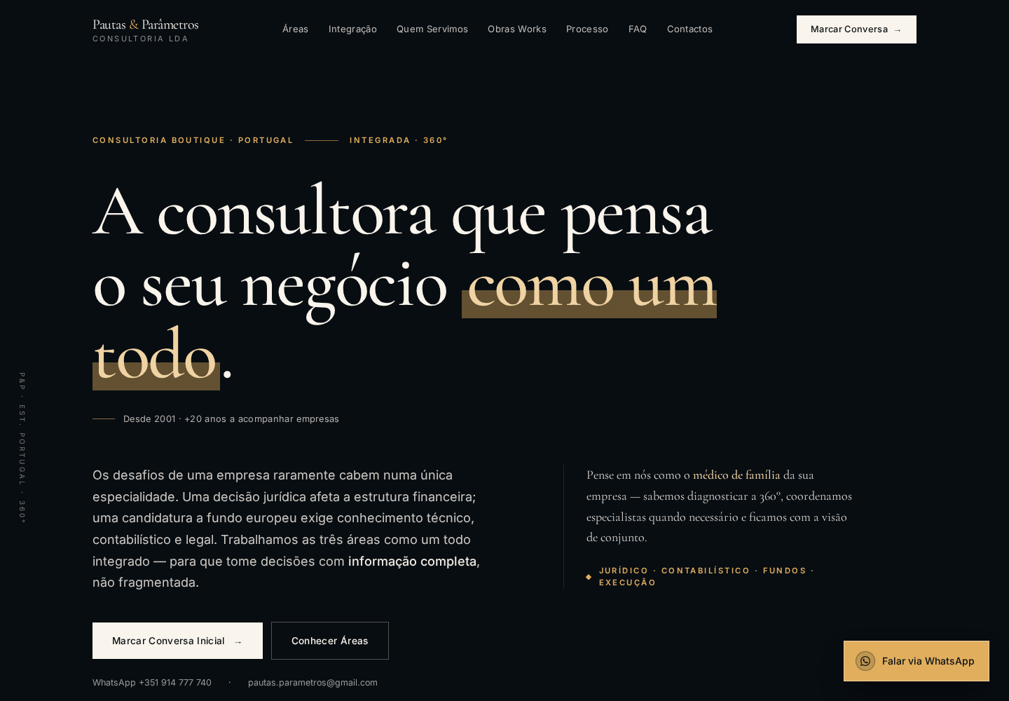 P&P Consultores website